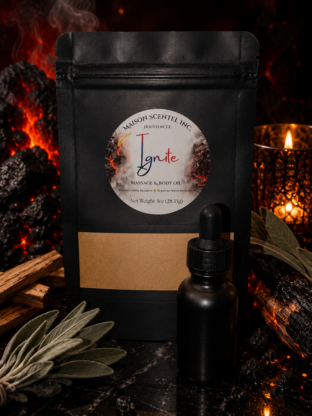 Ignite | Grounded Heat | Massage & Body Oil