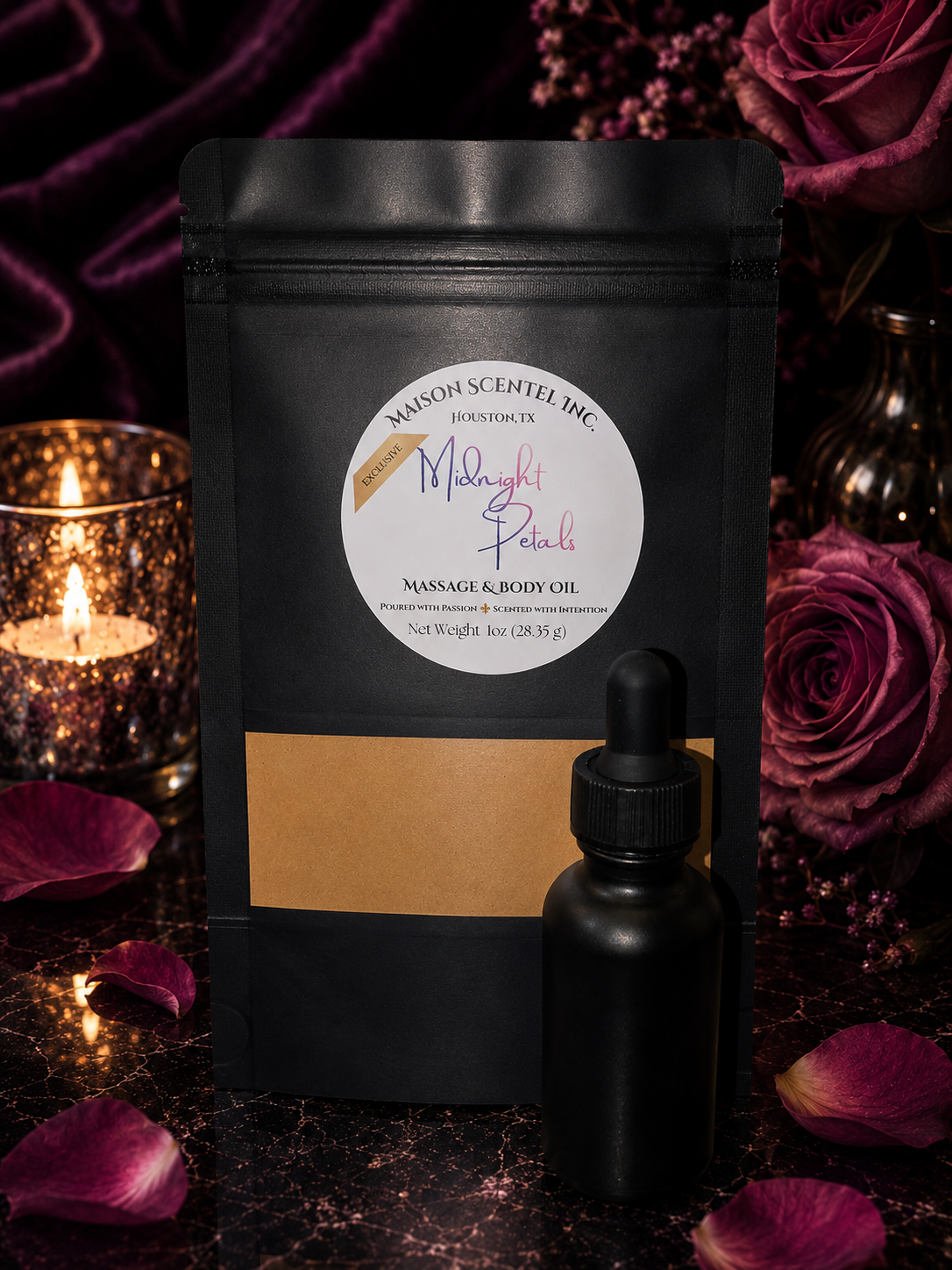 Midnight Petals | Soft Seduction | Massage & Body Oil