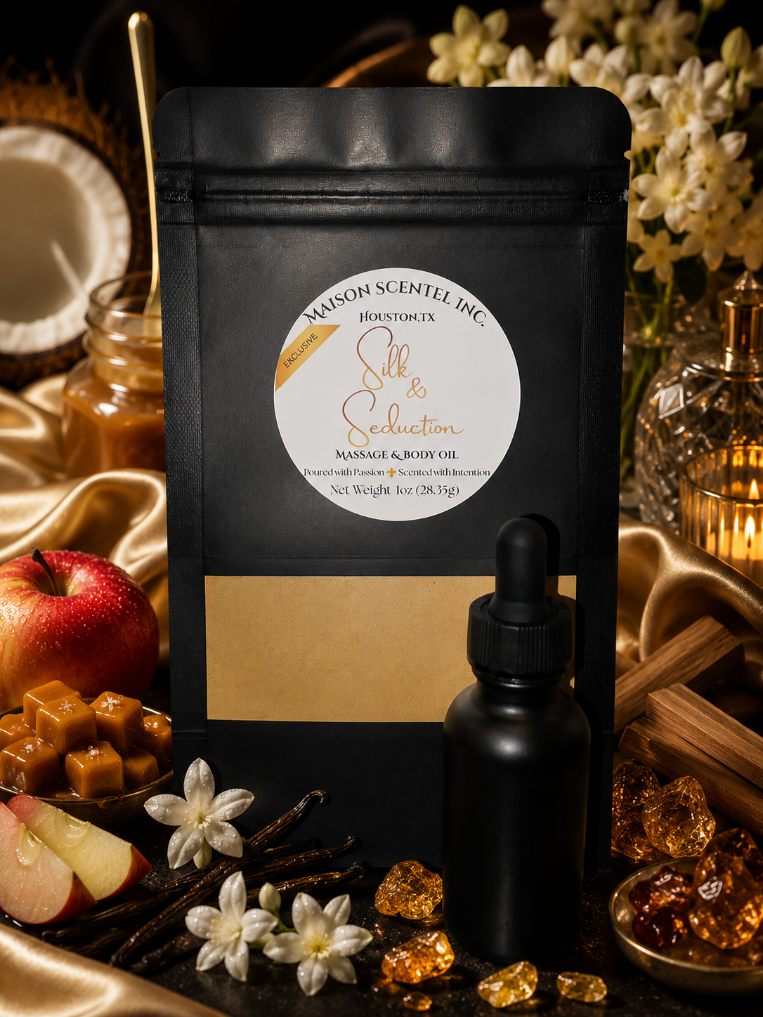 Silk & Seduction| Sexy Softness | Massage & Body Oil