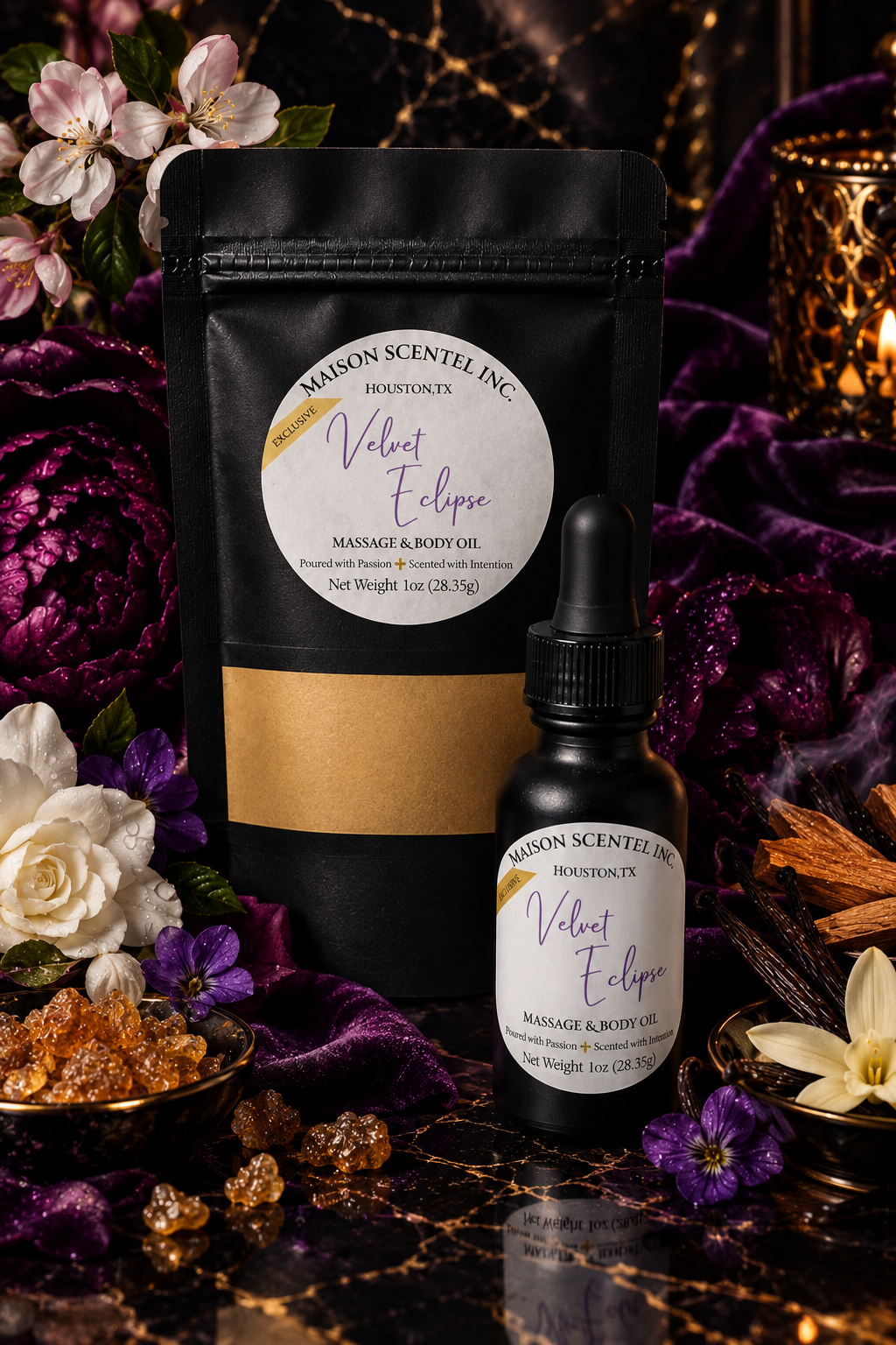 Velvet Eclipse | Midnight Allure | Massage & Body Oil
