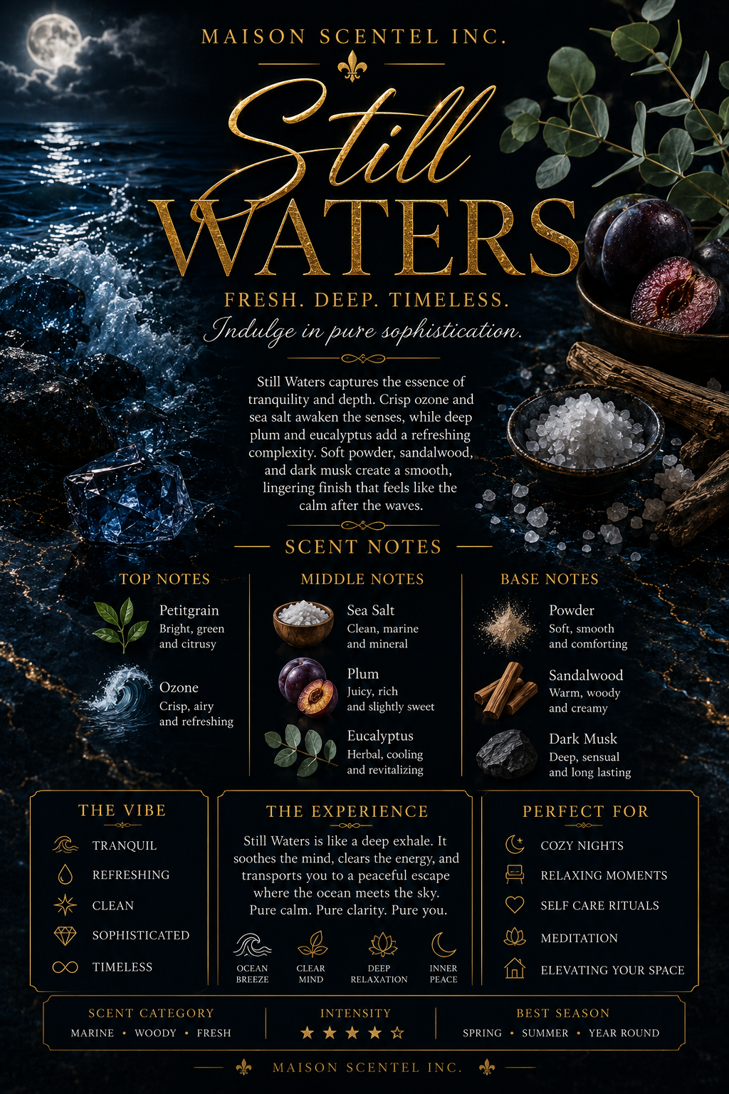 Still Waters | Clean Serenity | Wickless Candle