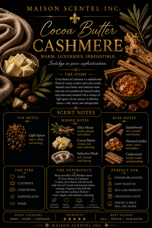 Cocoa Butter & Cashmere | Soft Indulgence | Massage & Body Oil
