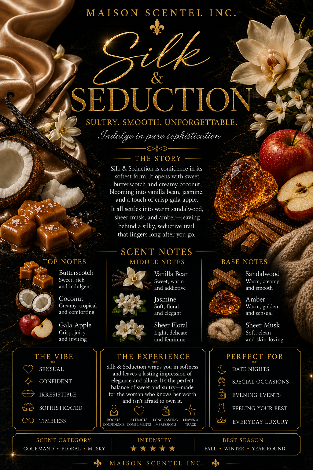 Silk & Seduction| Sexy Softness | Massage & Body Oil