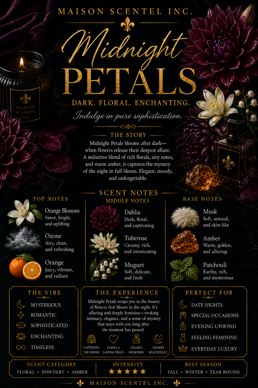 Midnight Petals | Soft Seduction | Wax Melts